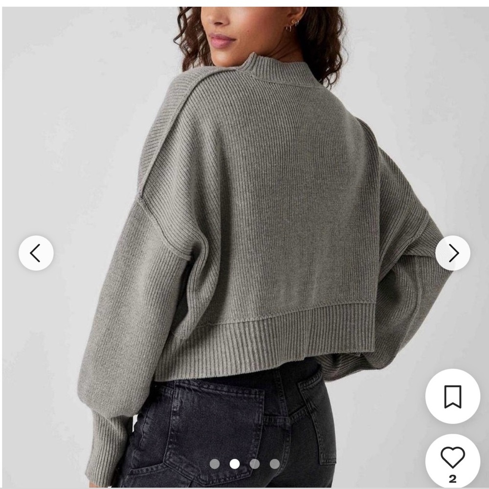 Free People Easy Street cropped pullover small - Picture 2 of 8